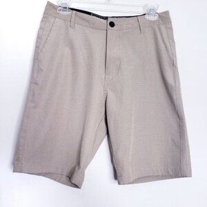 Division Tan Stripe Casual Chino Flat Front Shorts Men's Size 28